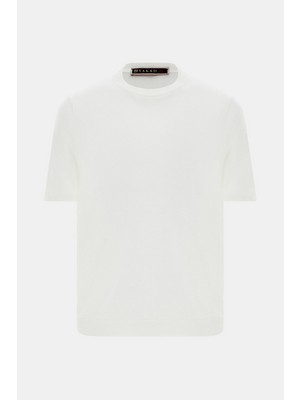 Vakko Ecru Short Sleeve T-Shirt