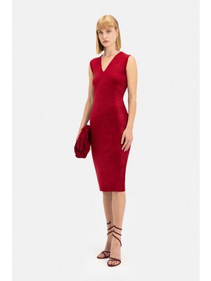 Vakko Red Dress