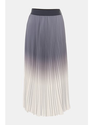 Vakko By Peserıco Blue Pleated Skirt