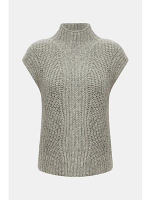 Eleventy Light Grey Mock Neck Knitwear