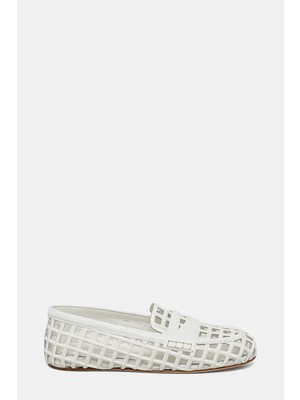 3 Juın White Leather Shoes