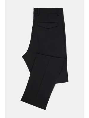 Vakko By Berwıch Single-Pleat Elastic Drawstring Waist Serge Trousers