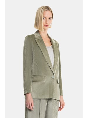 Vakko By Peserıco Khaki Velvet Jacket
