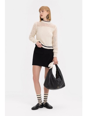 Vakko Black Skort