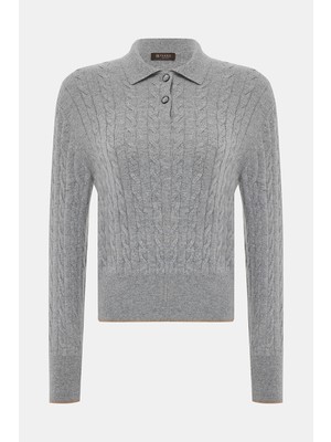 Vakko Grey Cashmere Knitwear