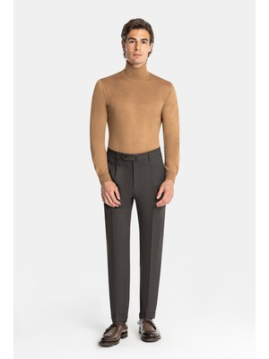 Vakko By Berwıch Single-Pleat Elastic Drawstring Waist Serge Trousers