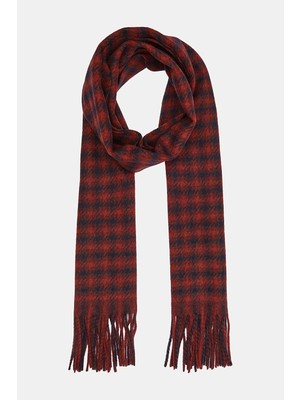Vakko Patterned Wool Scarf