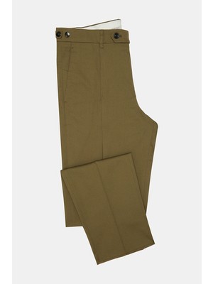 Vakko By Berwıch Dark Green Single-Pleat Trousers