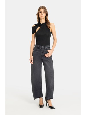 Frame Anthracite Straight-Leg Jeans
