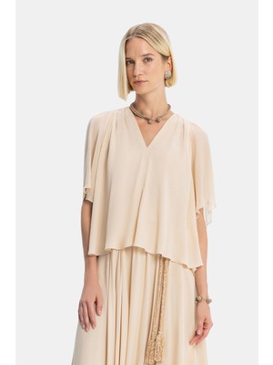 Vakko By Forte Forte Beige Blouse