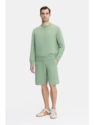 Vakko By Danıele Fıesolı Green Cotton Elastane Shorts