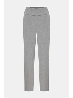 Vakko By Peserıco Grey Slim-Leg Trousers