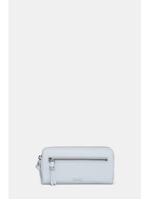 Vakko Blue Monogram Wallet