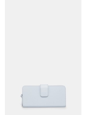 Vakko Blue Monogram Wallet