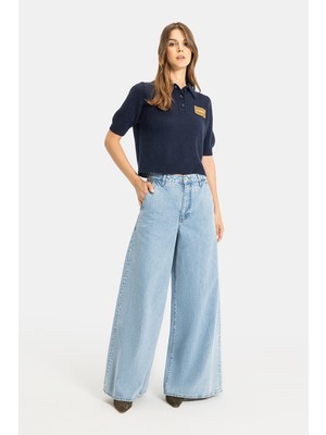 Frame Light Blue Wide-Leg Jeans