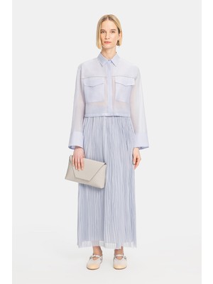 Vakko By Peserıco Blue Skirt