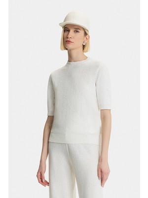 Fabiana Filippi Fabıana Fılıppı White Round Neck Knit Sweater