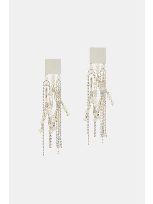 Vakko By Peserıco Crystal Glass Beaded Earrings