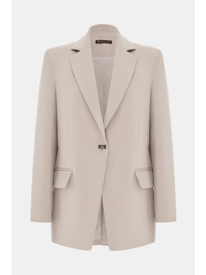 Vakko Mink Double-Breasted Jacket
