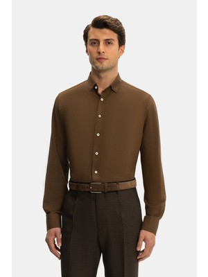 Vakko Melange Cotton Casual Shirt