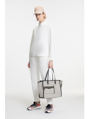 Vakko White Casual Trousers