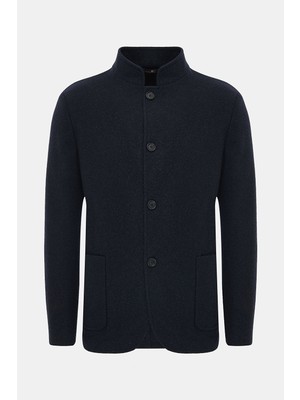 Vakko Stand Collar Wool Polyamide Jacket