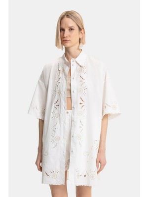 Vakko By Forte Forte White Short Sleeve Shirt