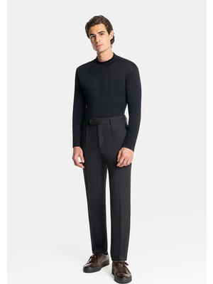 Vakko By Berwıch Single-Pleat Drawstring Elastic Waist Technical Wool Trousers