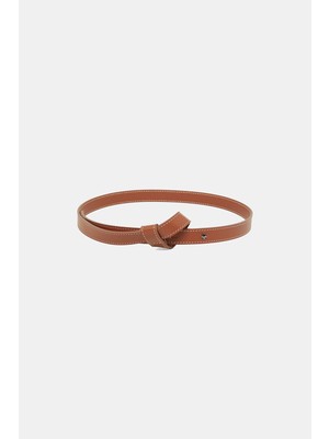 Vakko By Lorena Antonıazzı Tan Leather Belt