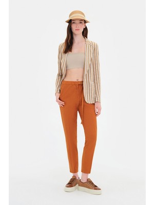 Vakko Tan Textured Trousers