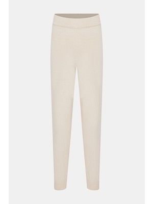 Vakko Beige Knit Trousers