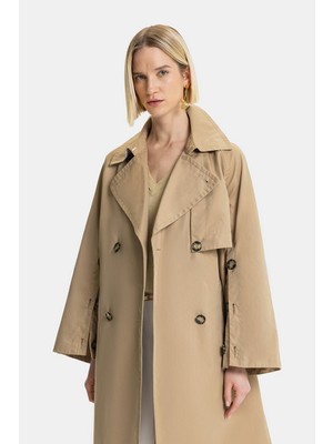 Vakko Camel Trench Coat