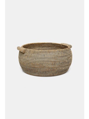 Vakko Rattan Round Basket Medium