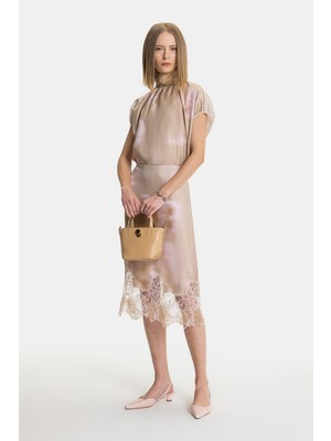Fabiana Filippi Fabıana Fılıppı Pink-Beige Ombre Silk Skirt