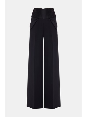 Ermanno Scervino Ermanno Scervıno Black Wide-Leg Trousers