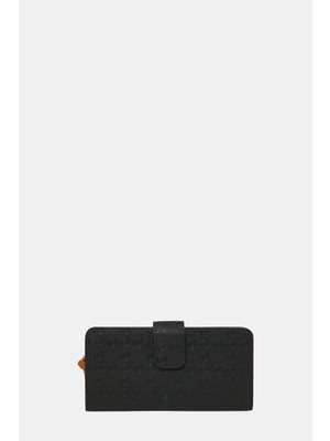 Vakko Black Monogram Wallet