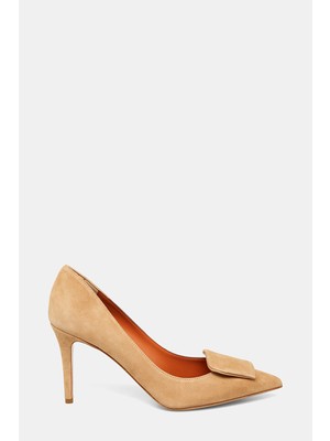 Vakko Beige Suede Shoes