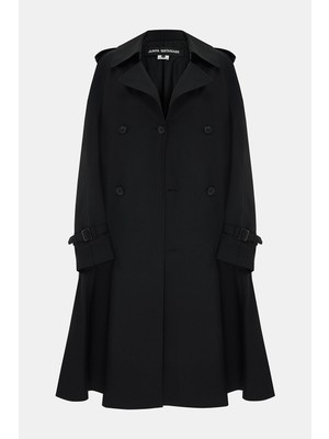 Junya Watanabe Black Wool Pea Coat