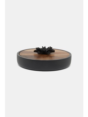 Vakko Wooden Box With Ceramic Flower Detail