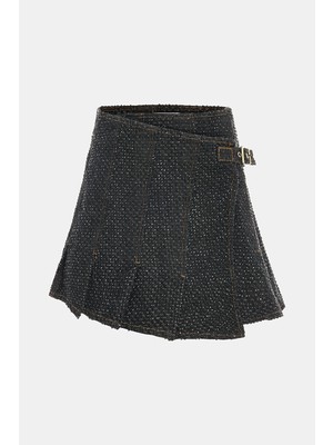 Ganni Gannı Black Denim Skirt