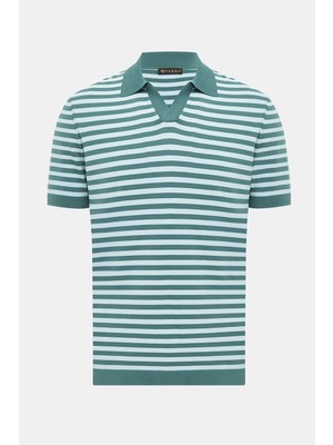 Vakko Grey Polo Collar Short Sleeve T-Shirt