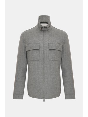 Vakko By Montecore Natural Down-Filled Flannel Wool Jacket