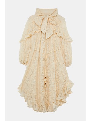 Zimmermann Zımmermann Cream Lace Midi Dress