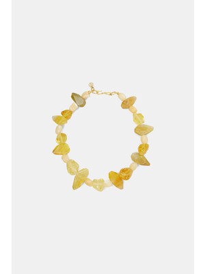 Vakko Orange Stone Necklace