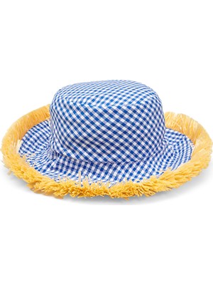 Vakko Blue Checked Hat