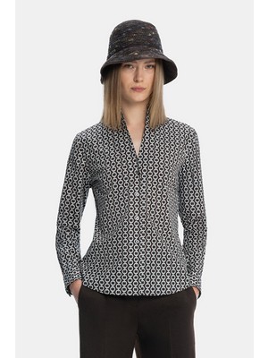 Vakko Brown Patterned Shirt