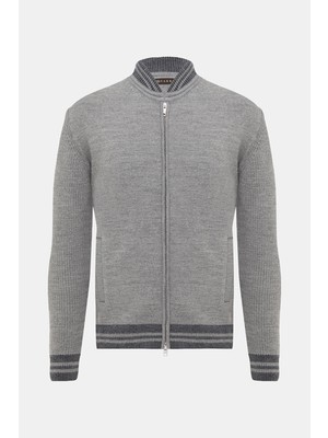 Vakko Grey Knit Sweater