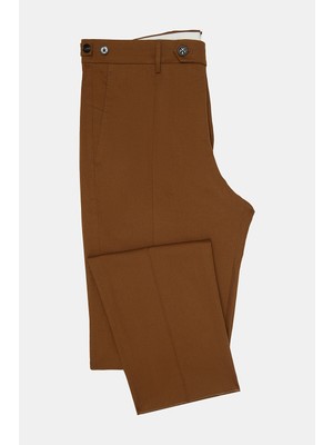 Vakko By Berwıch Terracotta Single-Pleat Trousers