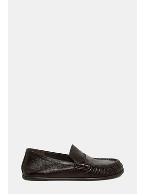 3 Juın Brown Leather Shoes