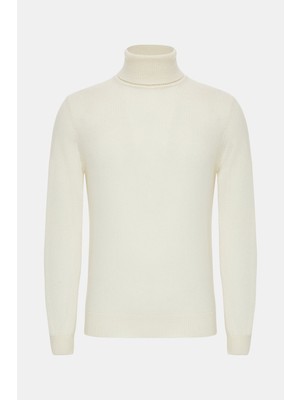 Vakko By Danıele Fıesolı Turtleneck Long Sleeve Cashmere Knit Sweater